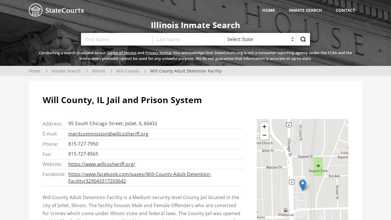 Will County, IL Jail and Prison System - State Courts